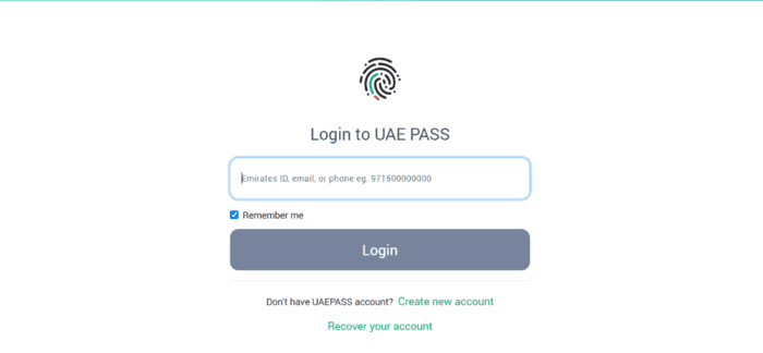 Online Portal for UAE Pass
