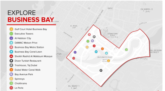 Business bay location